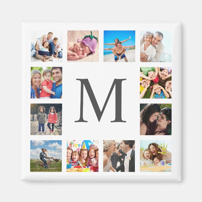 Aimant Photo Custom Family Collage Personnalité de White (Devant)