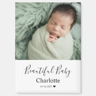 Aimant Photo de bébé avec un nom personnalisé Cadeau