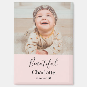 Aimant Photo de bébé avec un nom personnalisé Cadeau