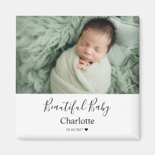 Aimant Photo de bébé avec un nom personnalisé Cadeau