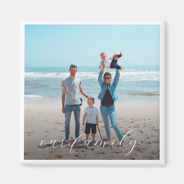 Aimant Photo de famille personnalisée (Devant)