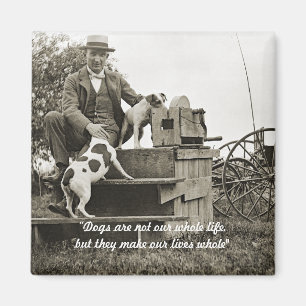 AIMANT PHOTO DE JACK RUSSELL TERRIER DOG MAN LOVE
