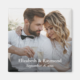 Aimant Photo de mariage personnalisée moderne