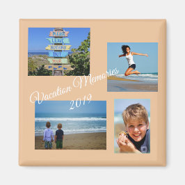 Aimant Photo de mémoire de vacances familiales
