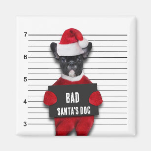 Aimant Photo de mug Bad Santa's Dog Noël drôle