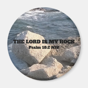 Aimant Photo de Ocean Le Seigneur est Mon Rocher Bible Ve