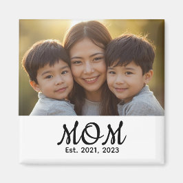 Aimant Photo de script moderne personnalisé pour maman