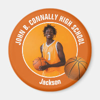 Photo d'écolier d'un joueur de basket-ball orange