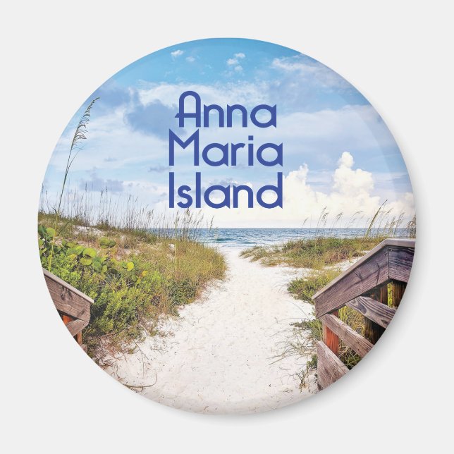Aimant Photo d'entrée de la plage Anna Maria Island Flori (Devant)