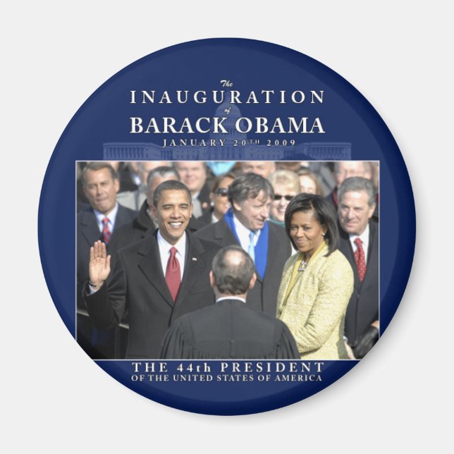 Aimant Photo d'investiture d'Obama (Devant)
