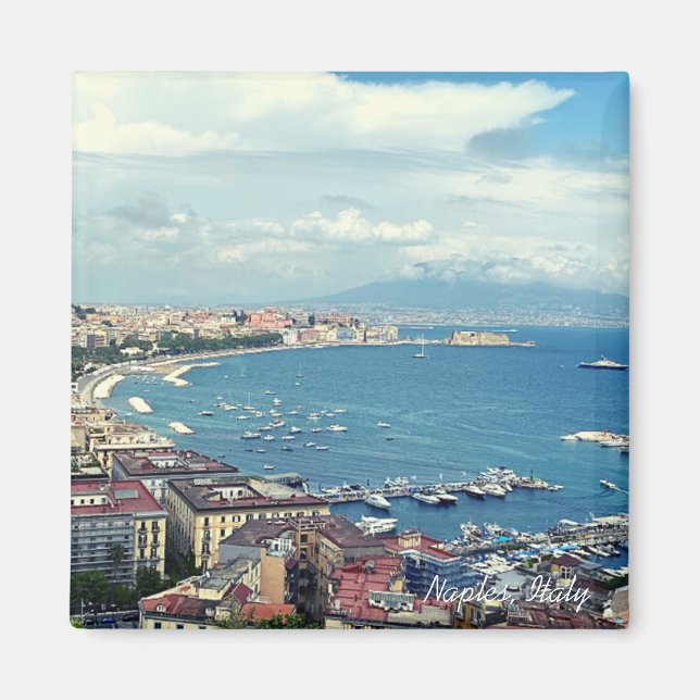Aimant Photo du littoral Naples Italie (Devant)
