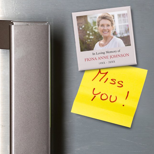 Aimant Photo en mémoire d'amour (In Loving Memory Sympathy Photo Magnet)