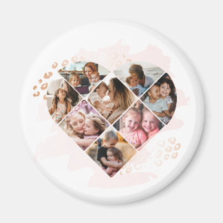 Aimant Photo Family Best Grandma Ever Heart Shape 8
