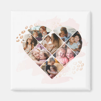Aimant Photo Family Best Grandma Ever Heart Shape 8