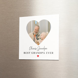 Aimant Photo grand-père personnalisée   Meilleur Grand-Pè