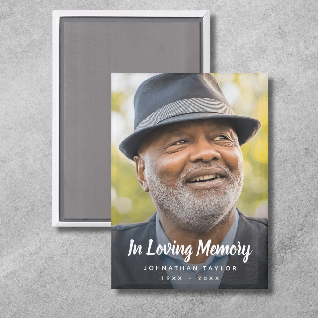 Aimant Photo Hommage commémoratif Souvenir (Photo Memorial Magnet)