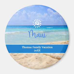 Aimant Photo personnalisé de la plage de Maui 