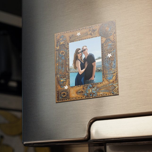 Aimant Photo personnalisée Antique Squelette Image de cad (Custom Photo Antique Skeleton Key Frame Image magnet )