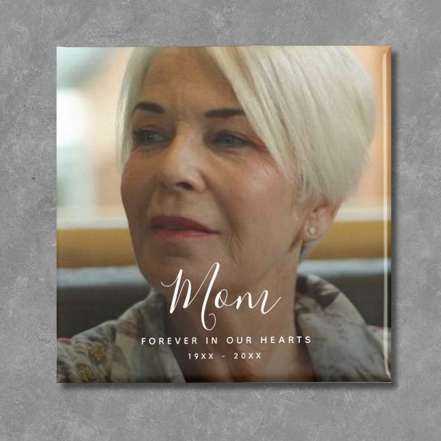 Aimant Photo personnalisée Hommage commémoratif funéraire (Créateur téléchargé)