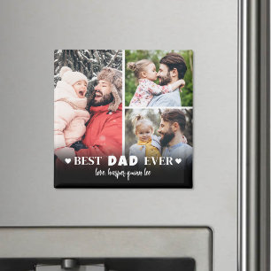 Aimant Photo personnalisée Meilleur papa Père Collage pèr