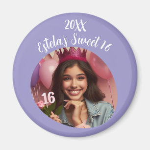 Aimant Photo personnalisée Sweet 16e anniversaire Keepsak