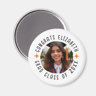Aimant Photo personnalisée Texte Graduation Congrats Grad