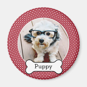 Aimant Photo pour animaux de compagnie avec os de chien -