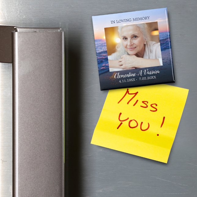 Aimant Photo Sympathie de Sunset Beach (Sunset Beach Sympathy Photo Magnet)