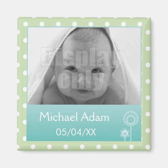 Aimant photo vert (Devant)