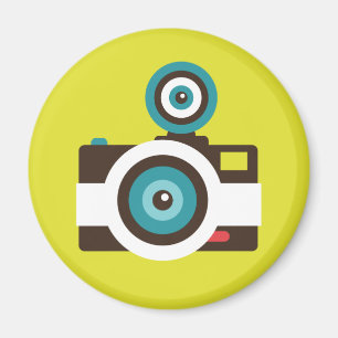 Aimant Photographe amusant de poisson coloré