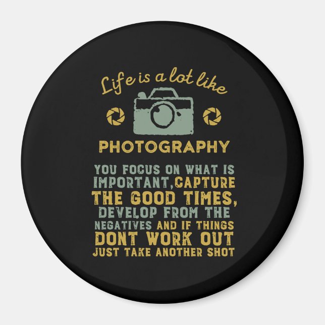 Aimant Photographe Inspiré Se Développer À Partir De Néga (Devant)