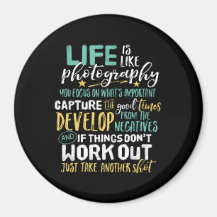 Aimant Photographie Inspirationnelle Citation de vie Phot