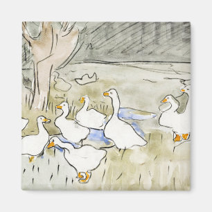 Aimant Photos de canard mignon de la main Fam Clipart de 