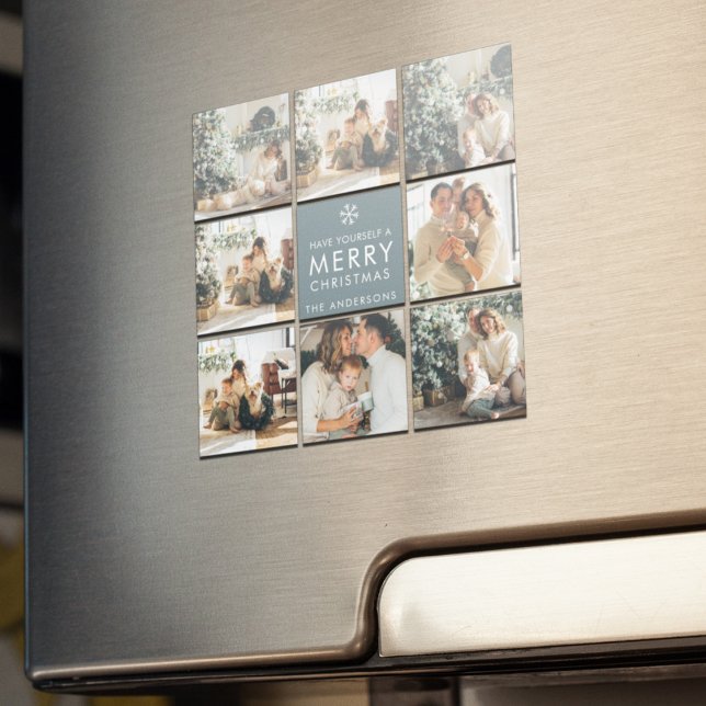 Aimant Photos Multi Holiday | Merry Christmas | (Créateur téléchargé)