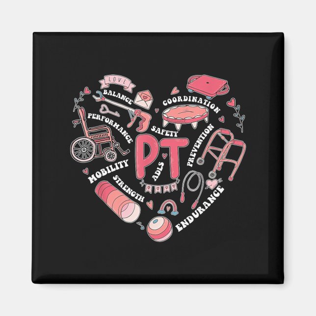 Aimant Physical Therapy Pt Valentine Heart Shape Physical (Devant)