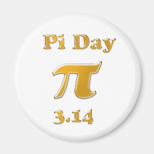 Aimant Pi Day Gold en blanc