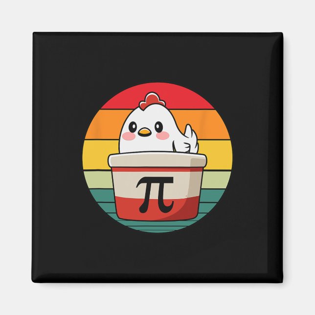 Aimant Pi Day Picken Pot Pie Math Professeur de sciences (Devant)