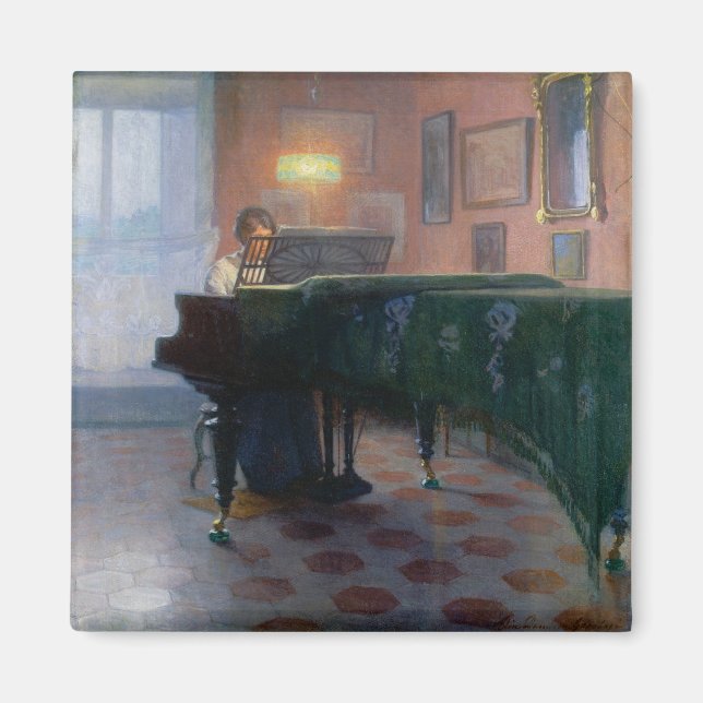 Aimant Piano Player (Pianiste) (Musicienne) (Devant)
