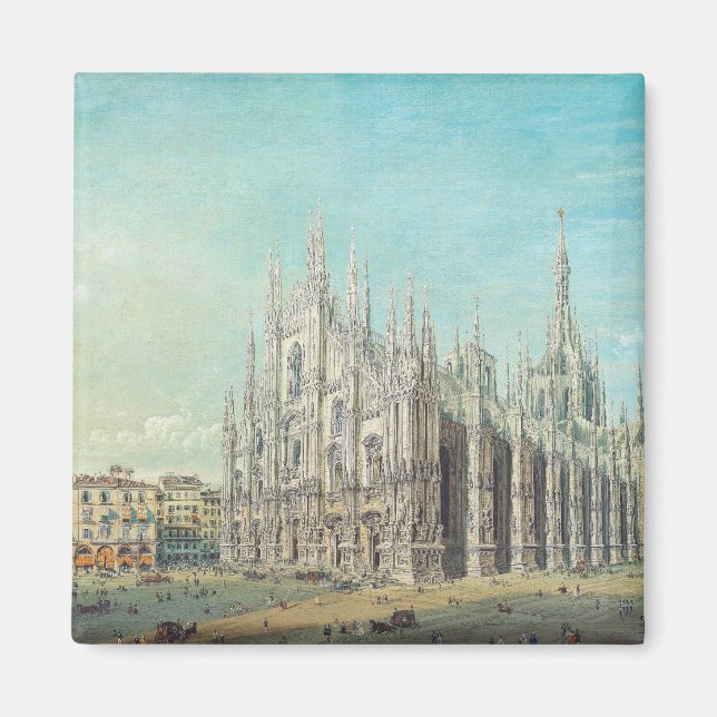 Aimant Piazza del Duomo à Milan par Carlo Bossoli (Devant)