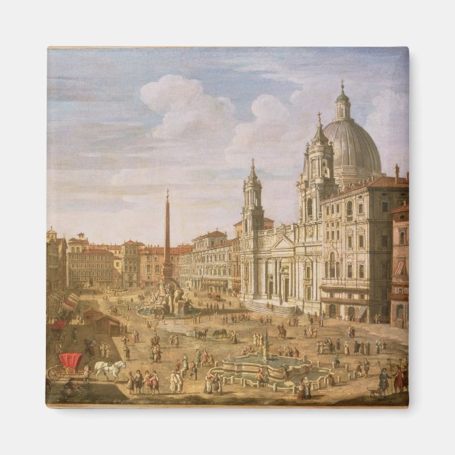 Aimant Piazza Navona, Rome, en direction sud du Palazzo (Devant)