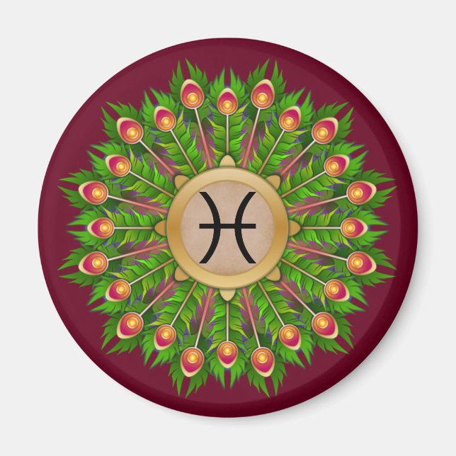 Aimant Pic Plume Wire Zodiac SIGNE PISCES (Devant)