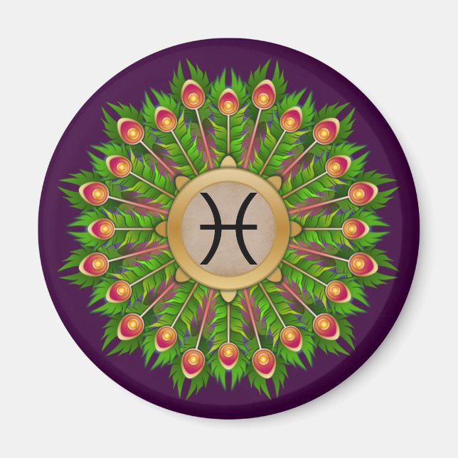 Aimant Pic Plume Wire Zodiac SIGNE PISCES (Devant)