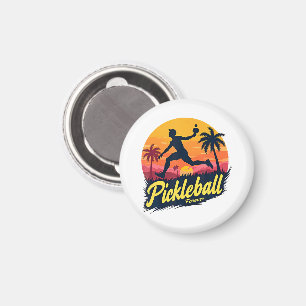 Aimant Pickleball Forever Coucher de soleil 