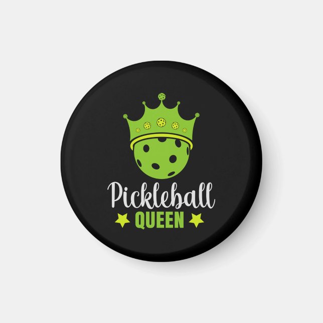 Aimant Pickleball Queen Funny Pickball Ball Queen (Devant)