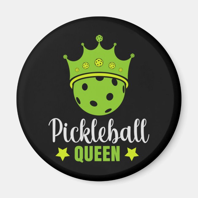 Aimant Pickleball Queen Funny Pickball Ball Queen (Devant)