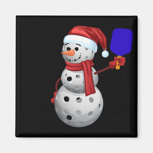 Aimant Pickleball Snowman (Devant)