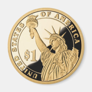 Aimant Pièce de dollar de la liberté