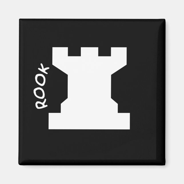 Aimant Pièce d'échecs Rook (Devant)