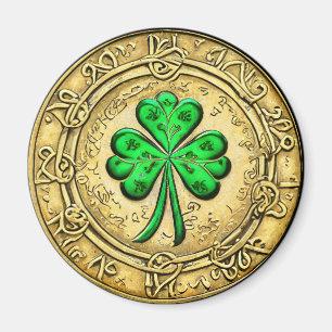 Aimant Pièce d'or Vintage de la Saint-Patrick