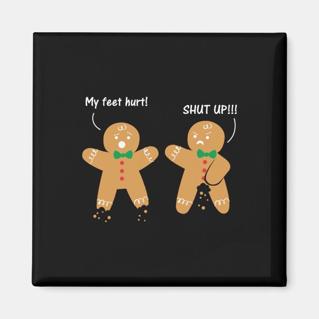 Aimant Pieds de pain d'épices Mal Sarcastique Cookie Fun  (Devant)